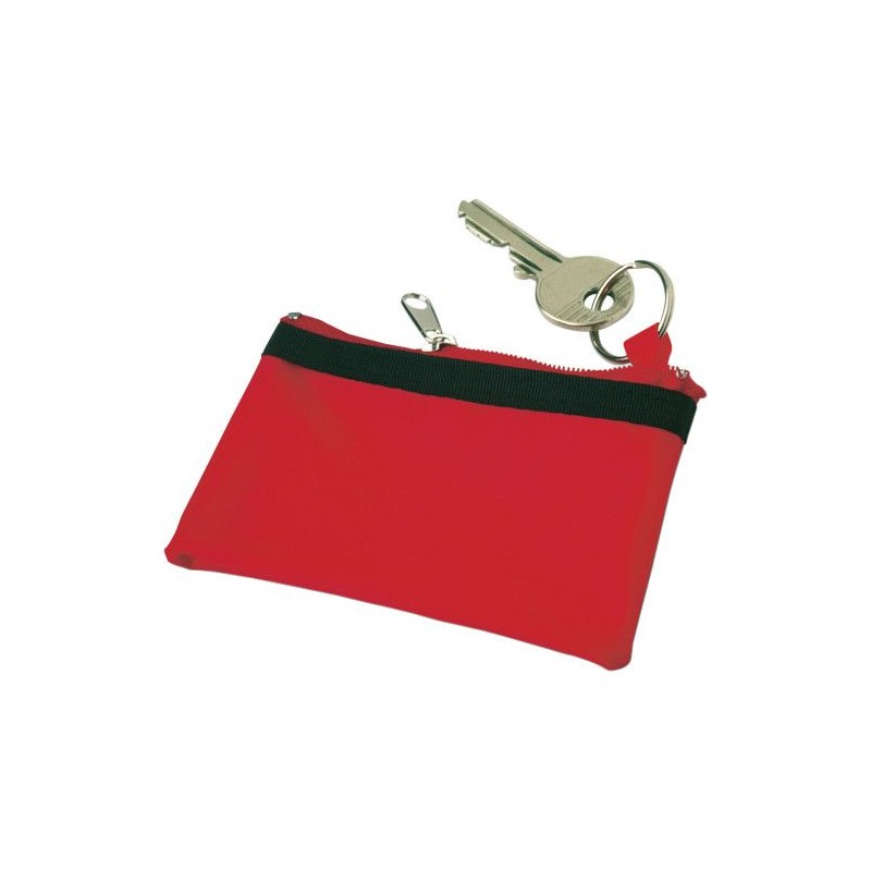 Trousseau de clés zippé personnalisé et pratique - Sheridan Matières : nylon Couleurs : rouge impression haute définition