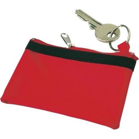 Trousseau de clés zippé personnalisé et pratique - Sheridan Matières : nylon Couleurs : rouge impression haute définition