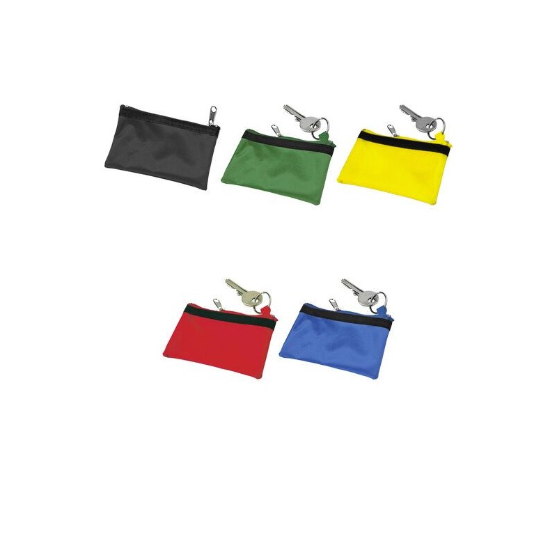 Trousseau de clés zippé personnalisé et pratique - Sheridan Matières : nylon Couleurs : rouge objet promotionnel éco-responsable