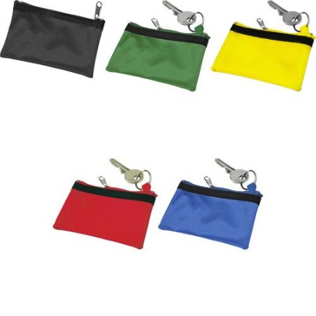 Trousseau de clés zippé personnalisé et pratique - Sheridan Matières : nylon Couleurs : rouge objet promotionnel éco-responsable