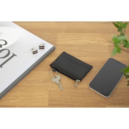 Trousseau de clés zippé personnalisé et pratique - Sheridan Matières : nylon Couleurs : rouge cadeau entreprise pas cher