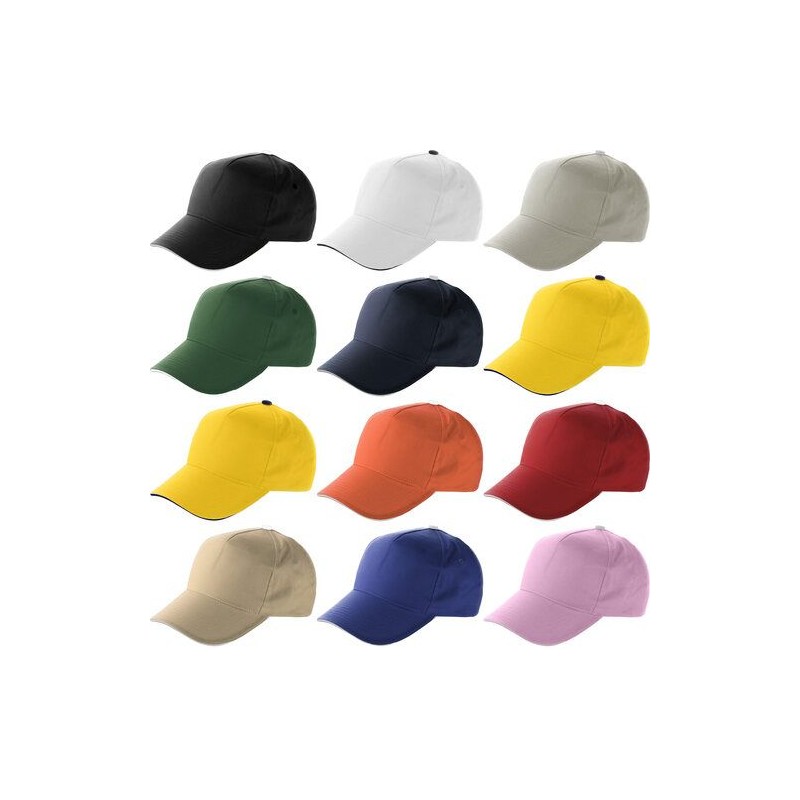 Casquette sandwich personnalisable en coton Beau Matières : coton Couleurs : noir objet publicitaire robuste