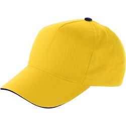 Casquette sandwich personnalisable en coton Beau Matières : coton Couleurs : jaune objet promo petit budget