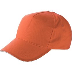 Casquette sandwich personnalisable en coton Beau Matières : coton Couleurs : orange cadeau entreprise pas cher