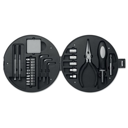 Set de Bricoleur Pratique Personnalisé - Outils RUEDA TOOL Matières : ABS Couleurs : noir cadeau entreprise pas cher