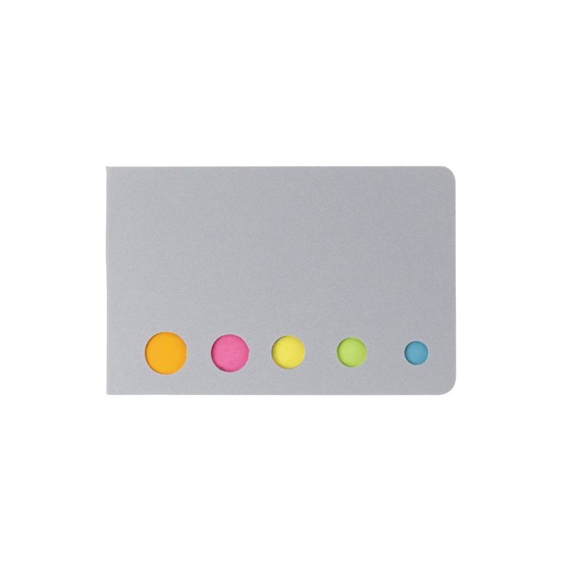 Etui cartonné personnalisé avec papiers repositionnables - Dwayne Matières : carton Couleurs : argenté goodies publicitaire évén