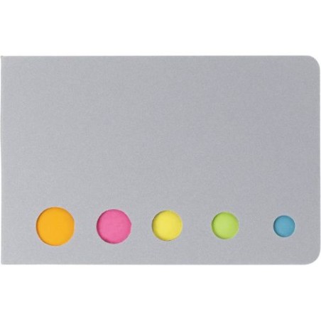 Etui cartonné personnalisé avec papiers repositionnables - Dwayne Matières : carton Couleurs : argenté goodies publicitaire évén