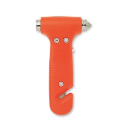Marteau de sécurité personnalisé 3 en 1 - RESQ Matières : métal Couleurs : orange goodies publicitaire événementiel