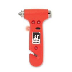 Marteau de sécurité personnalisé 3 en 1 - RESQ Matières : métal Couleurs : orange livraison express 24h 48h