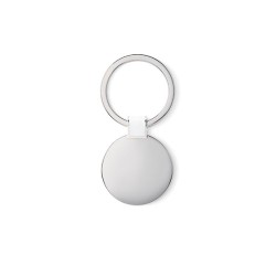 Porte-clés Rond Personnalisé - ROUNDY Matières : métal Couleurs : blanc