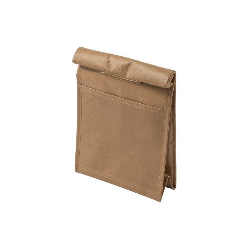 Sac lunch isotherme  en non-tissé laminé Onni Matières : non tissé Couleurs : brun impression haute définition