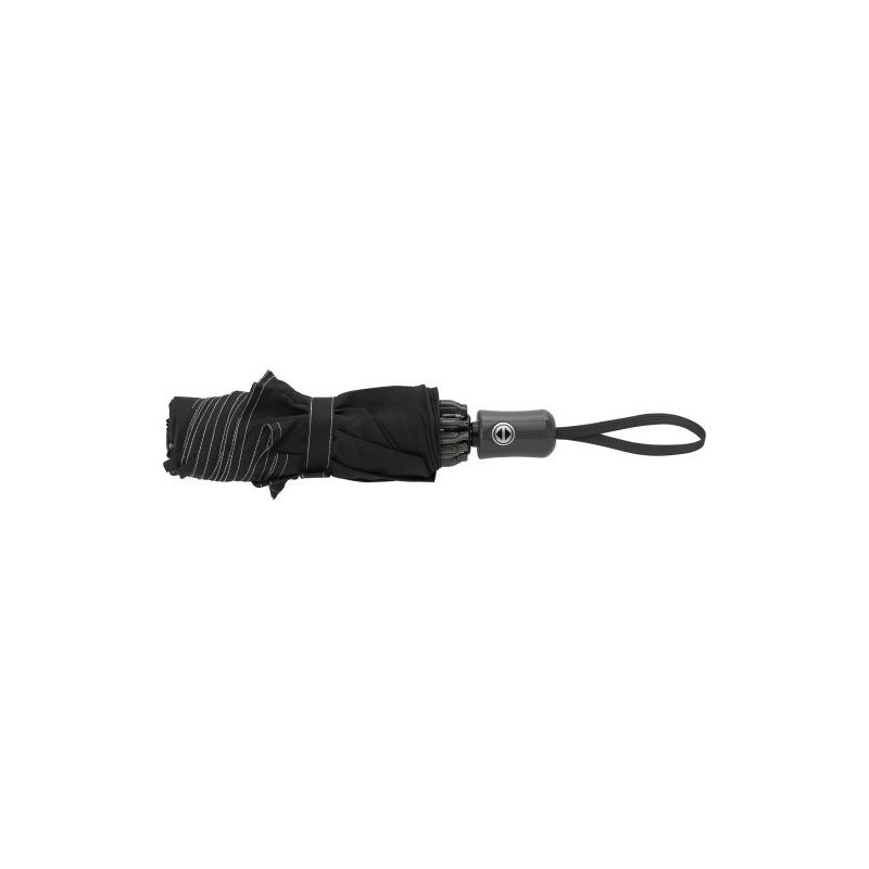 Parapluie pliable personnalisé indispensable pas cher Kayson Matières : pongée Couleurs : noir marquage laser ultra précis