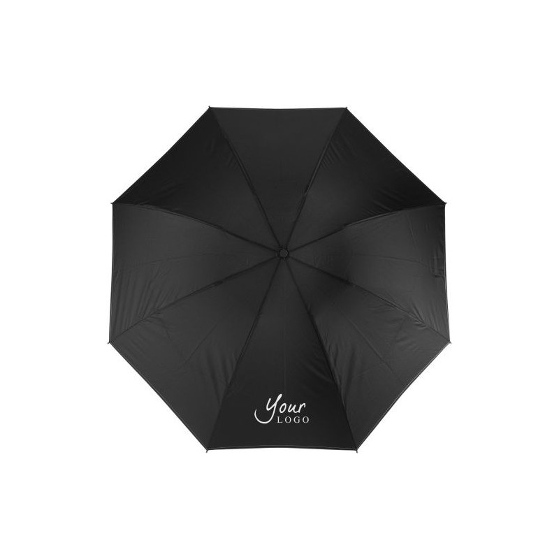 Parapluie pliable personnalisé indispensable pas cher Kayson Matières : pongée Couleurs : noir cadeau collaborateur premium