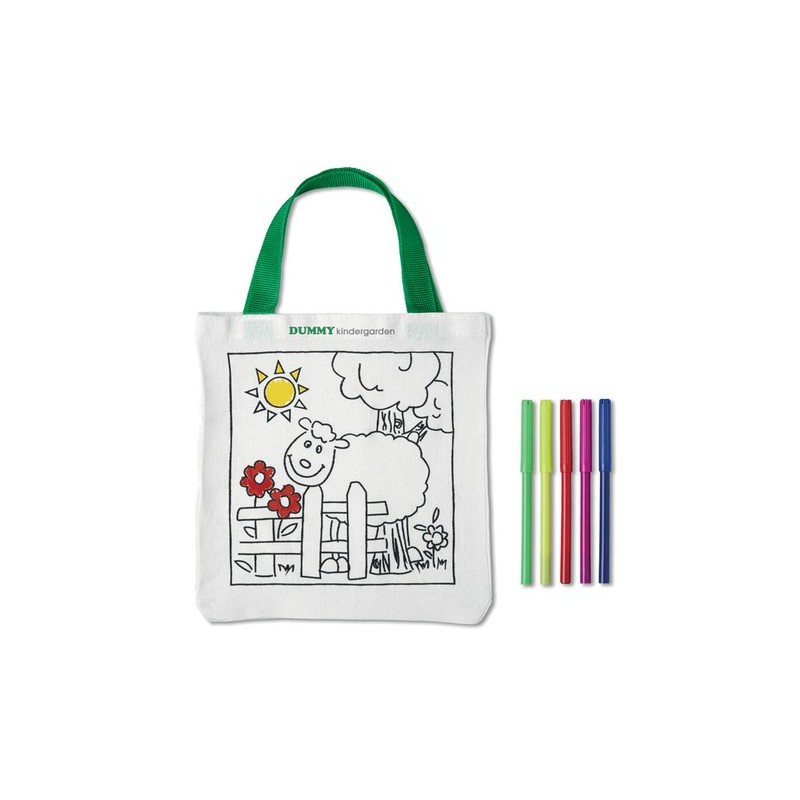Sac à colorier en coton personnalisable - MATEUSZ Matières : coton Couleurs : blanc goodies publicitaire événementiel