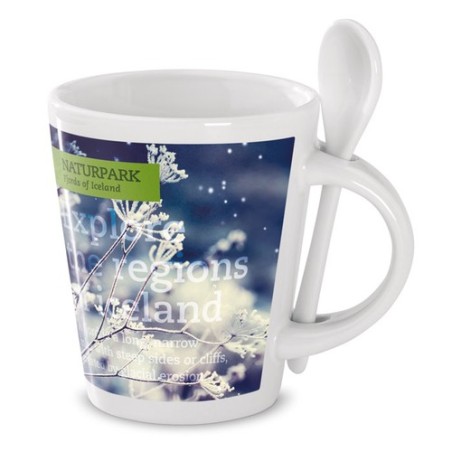 Mug Personnalisé de Sublimation Éco-responsable - SUBLIMKONIK Matières : grès Couleurs : blanc personnalisable avec votre logo