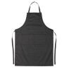 Tablier de cuisine ajustable personnalisé - FITTED KITAB Matières : coton Couleurs : noir