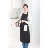Tablier de cuisine ajustable personnalisé - FITTED KITAB Matières : coton Couleurs : noir personnalisation rapide en France