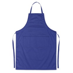 Tablier de cuisine ajustable personnalisé - FITTED KITAB Matières : coton Couleurs : bleu marquage laser ultra précis