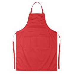 Tablier de cuisine ajustable personnalisé - FITTED KITAB Matières : coton Couleurs : rouge impression haute définition