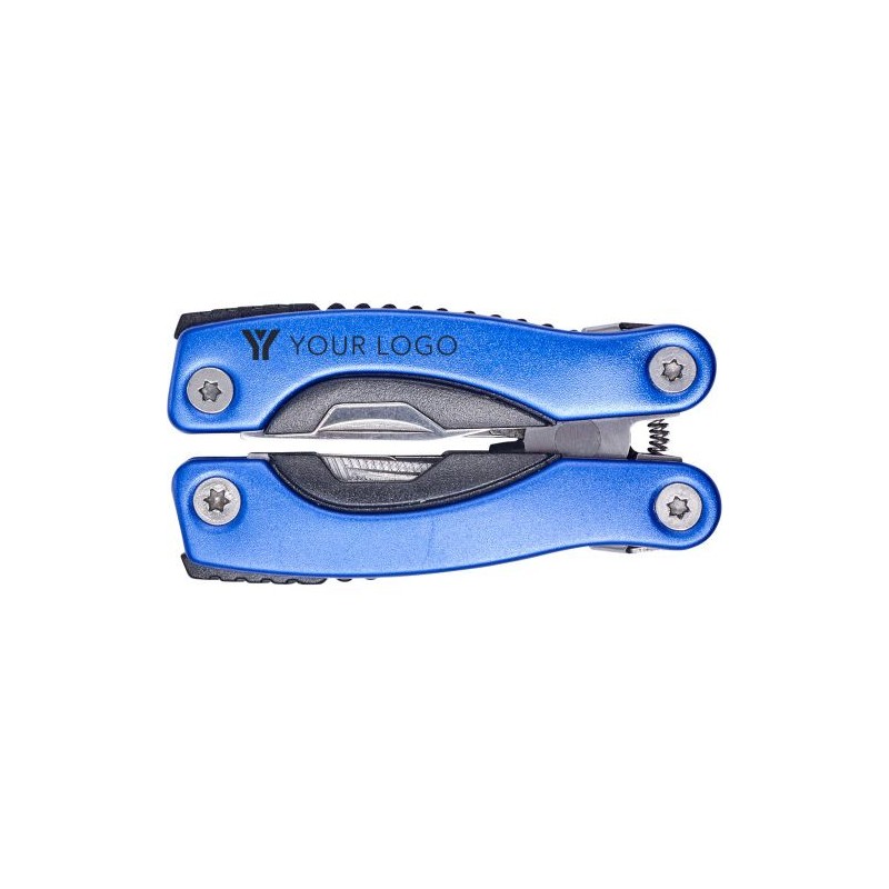 Pince multifonction personnalisée  Julie Matières : acier inoxydable Couleurs : bleu cobalt cadeau entreprise pas cher