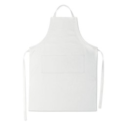 Tablier de cuisine ajustable personnalisé - FITTED KITAB Matières : coton Couleurs : blanc livraison express 24h 48h