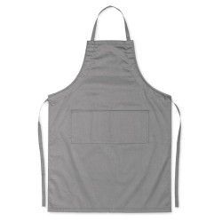 Tablier de cuisine ajustable personnalisé - FITTED KITAB Matières : coton Couleurs : gris cadeau entreprise pas cher