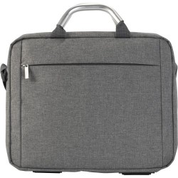 Sacoche personnalisée en polycanvas pour ordinateur - Anya Matières : polyester Couleurs : gris