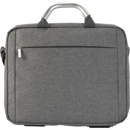 Sacoche personnalisée en polycanvas pour ordinateur - Anya Matières : polyester Couleurs : gris