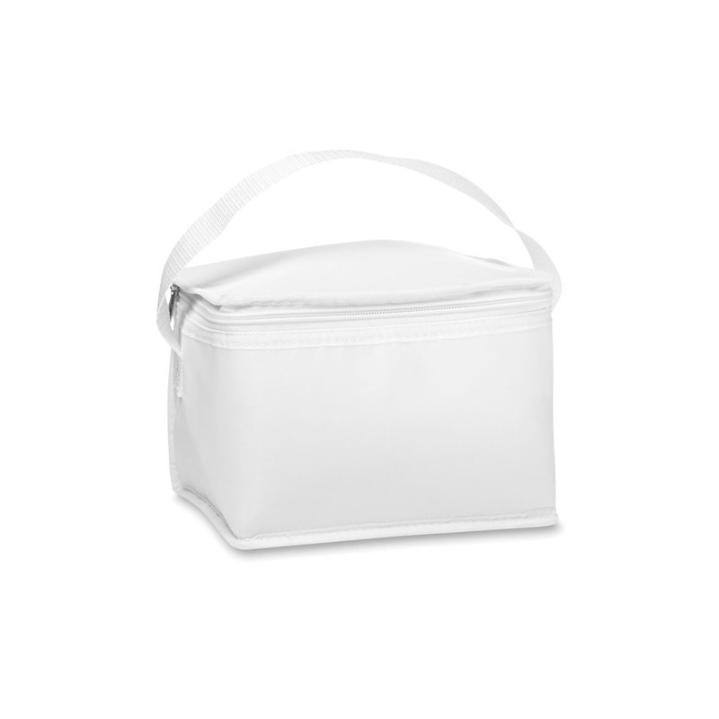 Sac isotherme personnalisé 6 cannettes - CUBACOOL Matières : PET Couleurs : blanc