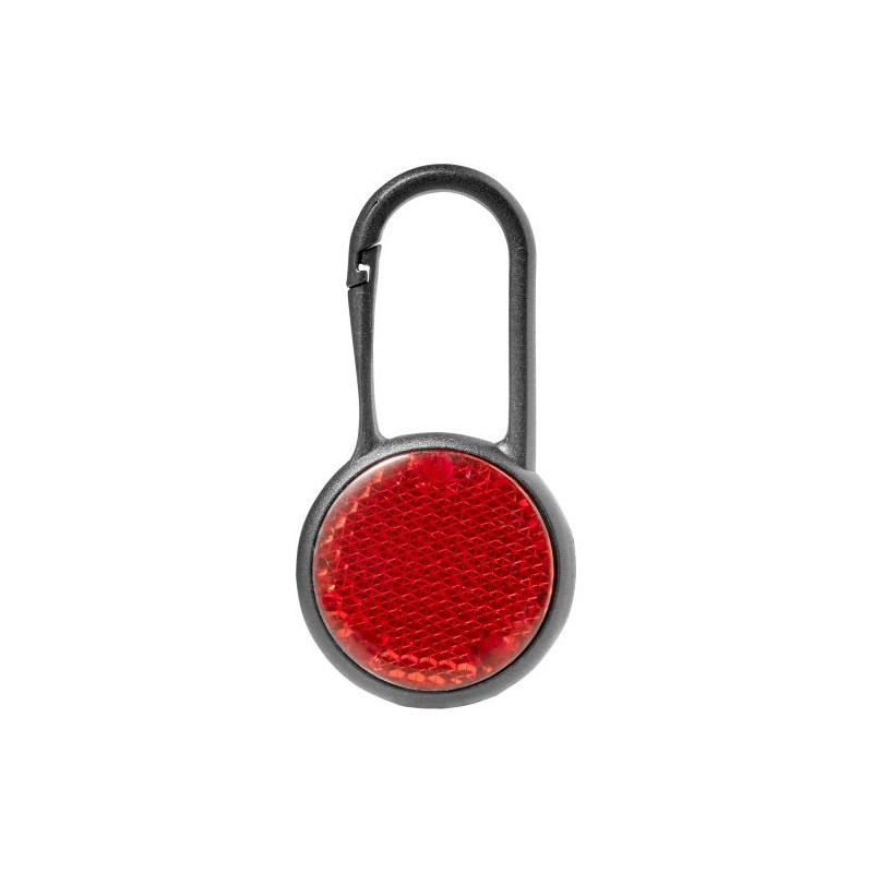 Réflecteur LED Personnalisé et Sécurisé avec Mousqueton - Zuri Matières : polypropylène (PP) Couleurs : rouge