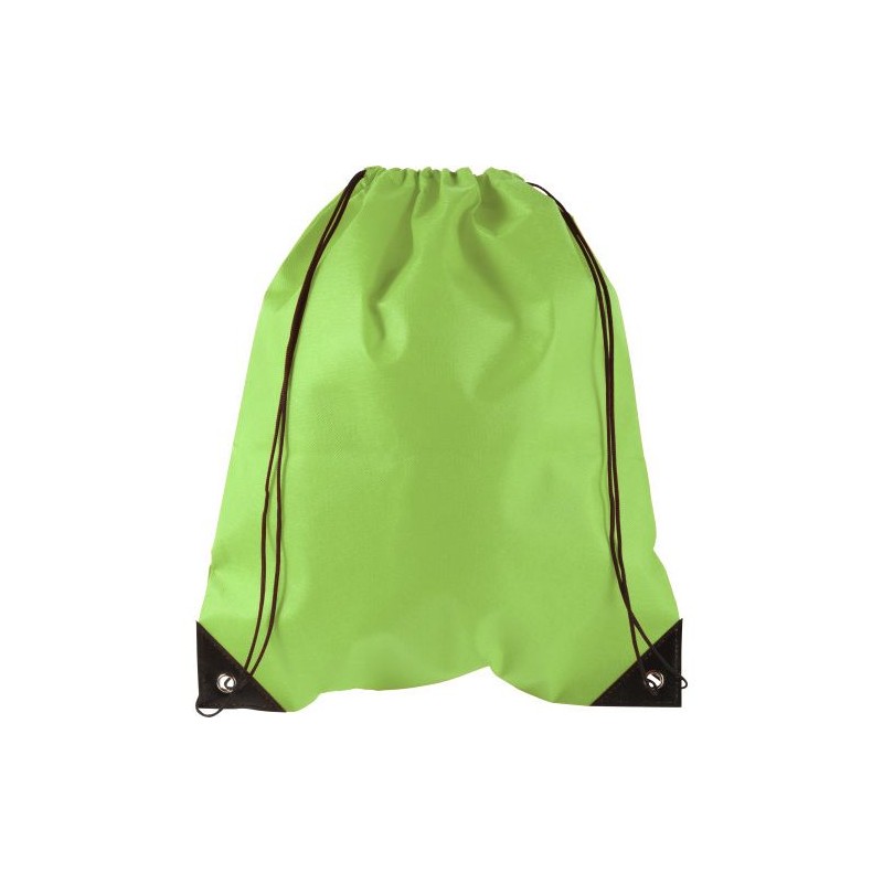 Sac à dos publicitaire en non-tissé - Nathalie Matières : non tissé Couleurs : vert citron impression haute définition