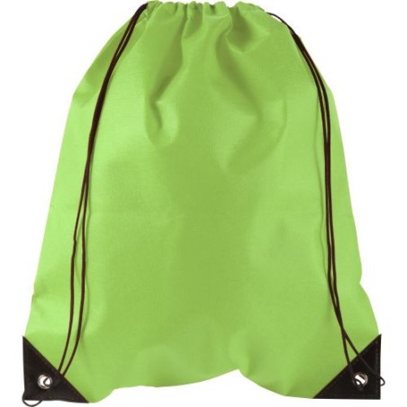 Sac à dos publicitaire en non-tissé - Nathalie Matières : non tissé Couleurs : vert citron impression haute définition