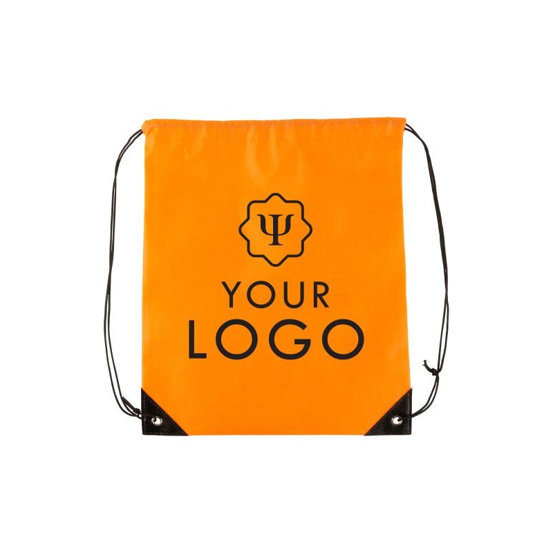 Sac à dos publicitaire en non-tissé - Nathalie Matières : non tissé Couleurs : vert citron objet publicitaire robuste