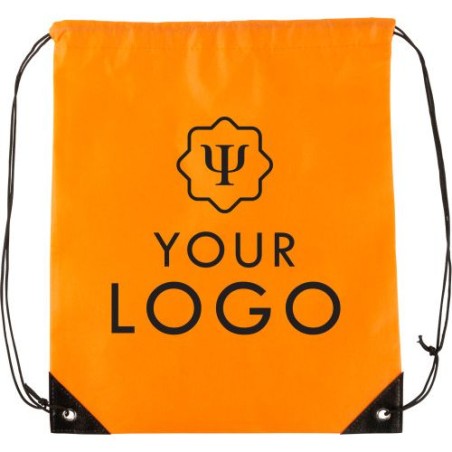 Sac à dos publicitaire en non-tissé - Nathalie Matières : non tissé Couleurs : vert citron objet publicitaire robuste