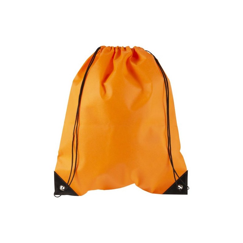 Sac à dos publicitaire en non-tissé - Nathalie Matières : non tissé Couleurs : vert citron marquage laser ultra précis