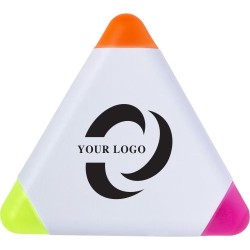 Surligneur Triangulaire Personnalisé Mica Matières : plastique Couleurs : blanc cadeau entreprise pas cher