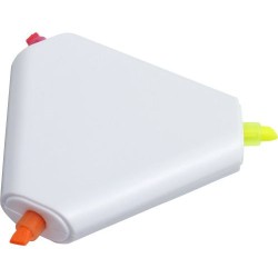 Surligneur Triangulaire Personnalisé Mica Matières : plastique Couleurs : blanc marquage laser ultra précis