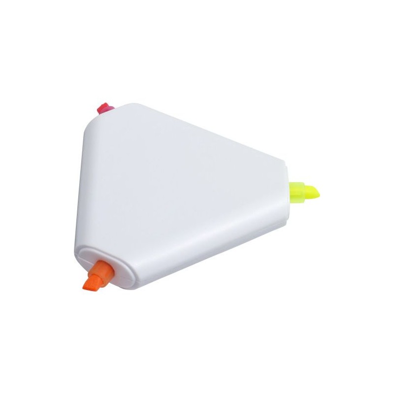 Surligneur Triangulaire Personnalisé Mica Matières : plastique Couleurs : blanc marquage laser ultra précis