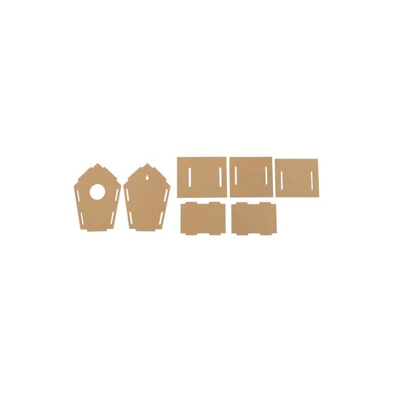 Nichoir personnalisé en MDF pour oiseaux - Taylor Matières : bois Couleurs : brun personnalisable avec votre logo