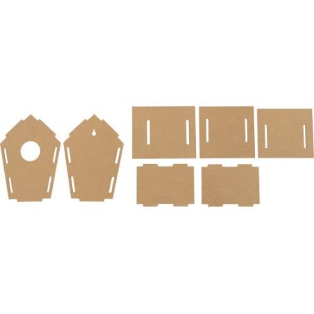 Nichoir personnalisé en MDF pour oiseaux - Taylor Matières : bois Couleurs : brun personnalisable avec votre logo