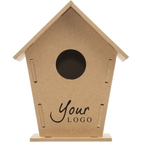 Nichoir personnalisé en MDF pour oiseaux - Taylor Matières : bois Couleurs : brun goodies publicitaire événementiel