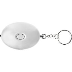 Porte-clés anti-agression personnalisé avec alarme LED Harold Matières : plastique Couleurs : blanc