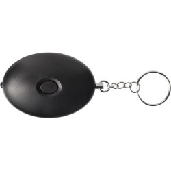 Porte-clés anti-agression personnalisé avec alarme LED Harold Matières : plastique Couleurs : noir personnalisable avec votre lo