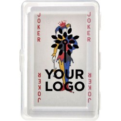 Jeu de 54 cartes personnalisées pour entreprises - Victoria Matières : papier Couleurs : rouge cadeau entreprise pas cher