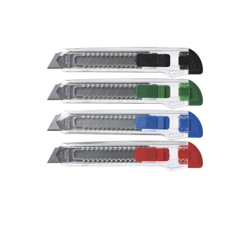 Cutter translucide en plastique personnalisé - Khia Matières : métal Couleurs : bleu impression haute définition