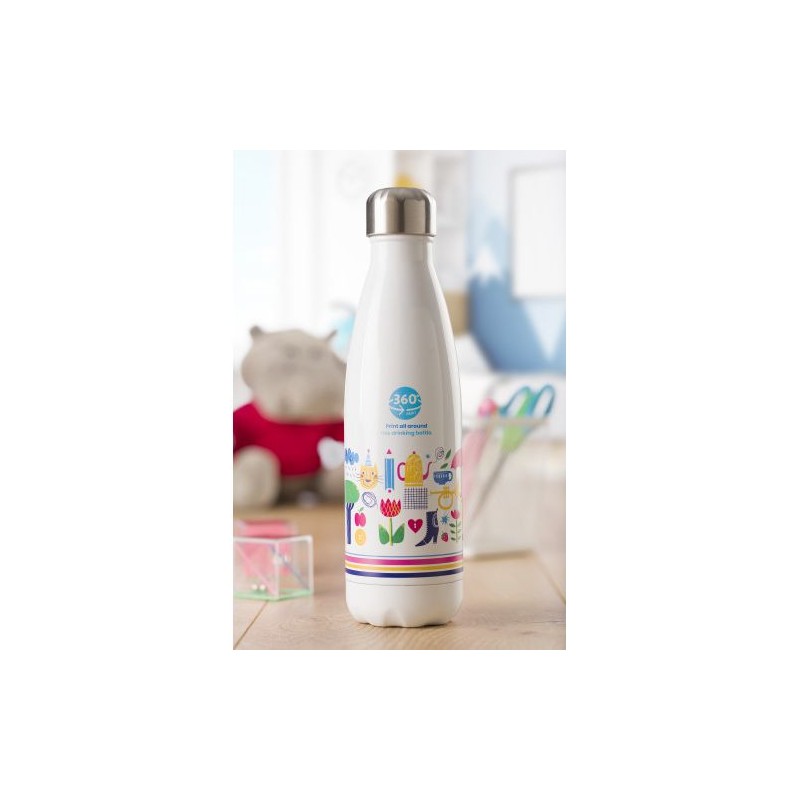 Gourde en acier inoxydable simple paroi de 650 ml personnalisée Sumatra Matières : acier inoxydable Couleurs : bleu goodies publ