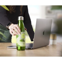 Gourde en acier inoxydable simple paroi de 650 ml personnalisée Sumatra Matières : acier inoxydable Couleurs : bleu objet promot