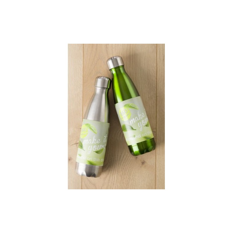 Gourde en acier inoxydable simple paroi de 650 ml personnalisée Sumatra Matières : acier inoxydable Couleurs : bleu cadeau colla