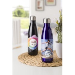 Gourde en acier inoxydable simple paroi de 650 ml personnalisée Sumatra Matières : acier inoxydable Couleurs : bleu marquage cou