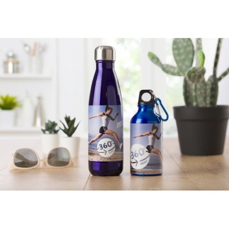 Gourde en acier inoxydable simple paroi de 650 ml personnalisée Sumatra Matières : acier inoxydable Couleurs : bleu impression l